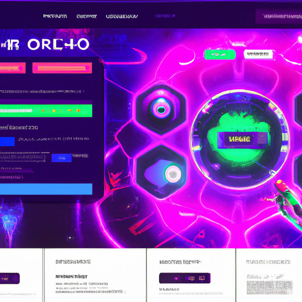 ArcadeForge hero: stylized game interface with HUD and modular tiles